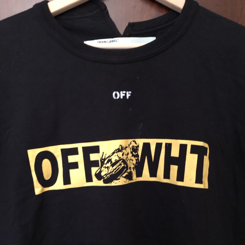 Off White Black & Yellow classic Tee